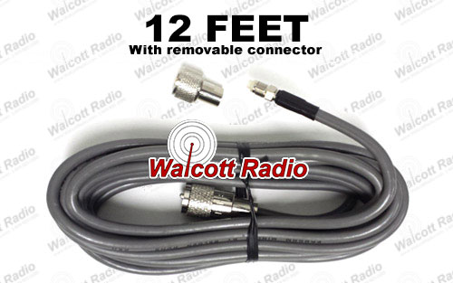 12' CB Coax Cable w. Removeable PL259 Connector 128XN13
