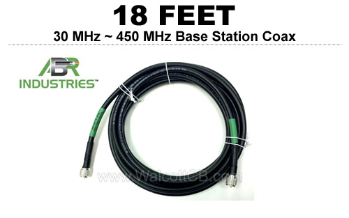 18' 25400F-PL-18 ABR Industries 400UF type 25400F Coax Cable