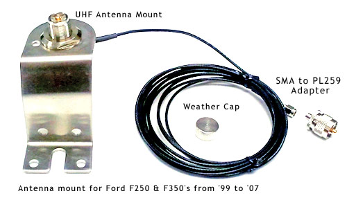 F2L-UHF UHF Antenna Mount for Ford F250 and F350