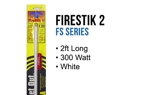Firestik FS2W 2' Hand Tune Fiberglass CB Antenna - WHITE