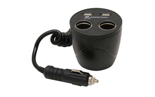 MobileSpec MSCUP22USB 12-Volt 2+2 Cup Holder Power Outlet